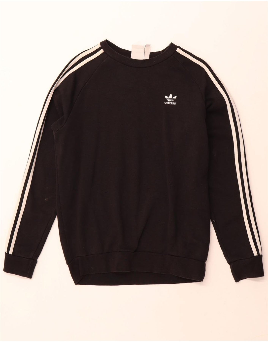 ADIDAS Mens Moletom Jumper Pequeno Algodão Preto