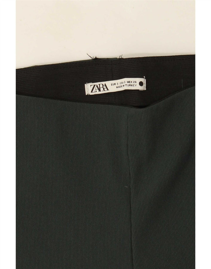 Zara Womens Flare Leggings Reino Unido 8 Pequeno Verde