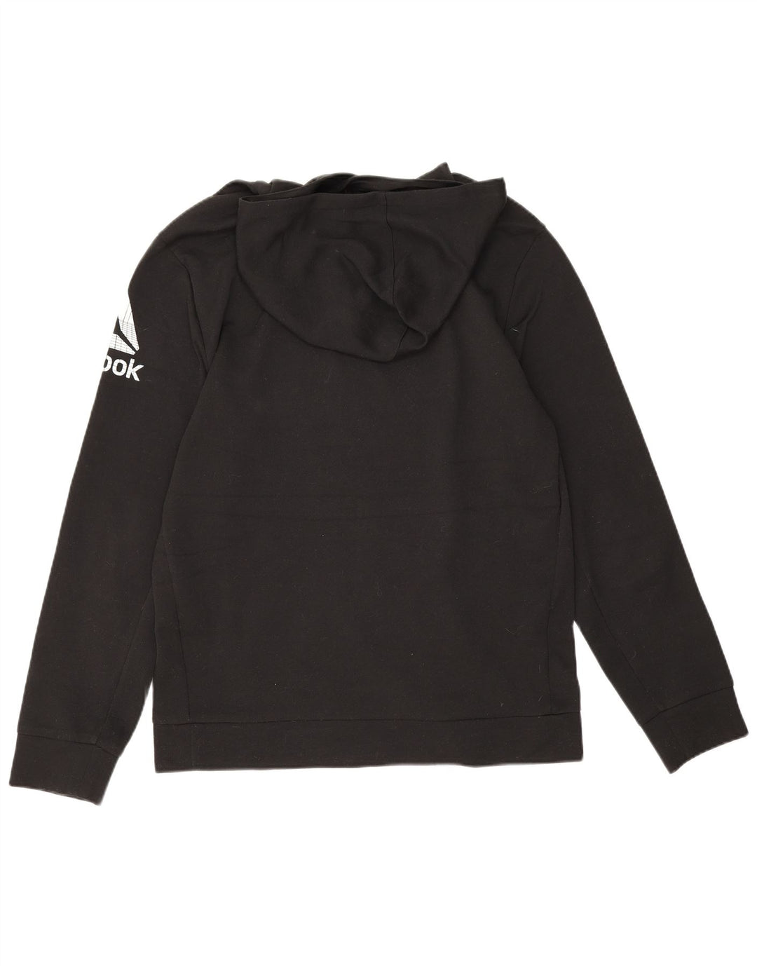 Reebok Mens Graphic Hoodie Jumper Médio Preto Poliéster