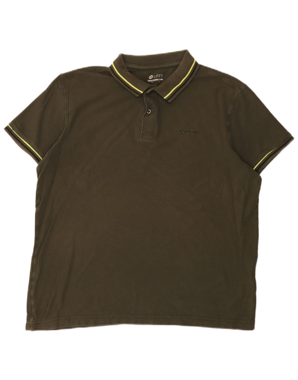 Camisa polo masculina Lotto Life 2XL algodão cáqui