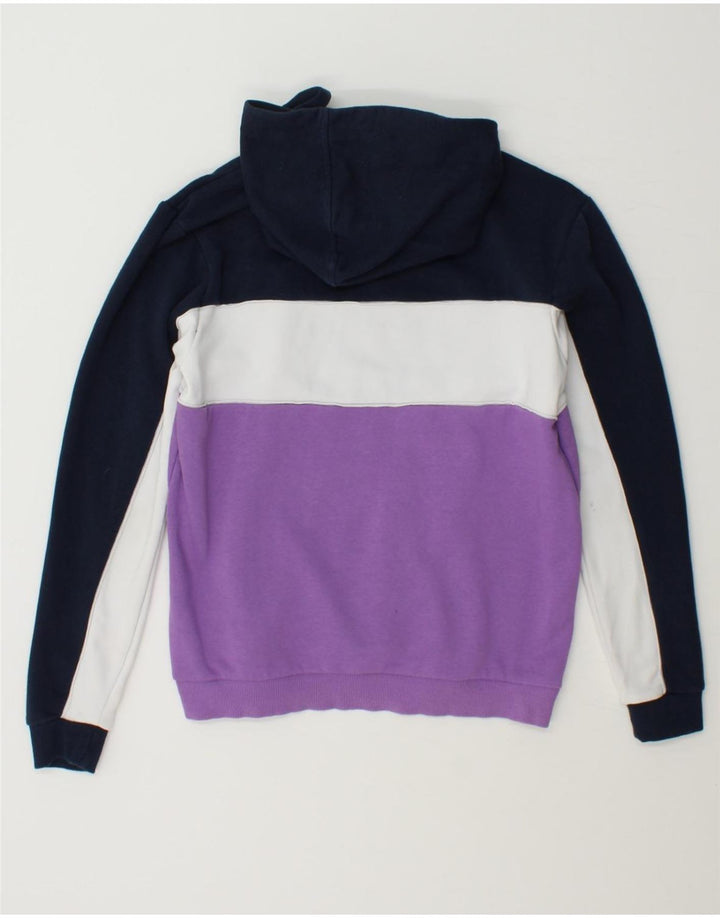FILA Girls Graphic Hoodie Jumper 13-14 Years Multicoloured Colourblock Vintage Fila and Second-Hand Fila from Messina Hembry 