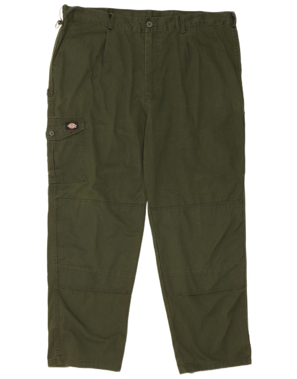 Calças Dickies Mens Tapered Cargo W44 L30 Poliéster Verde