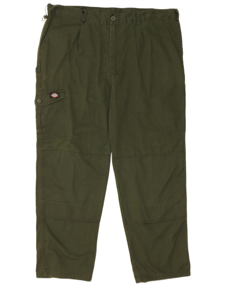Calças Dickies Mens Tapered Cargo W44 L30 Poliéster Verde