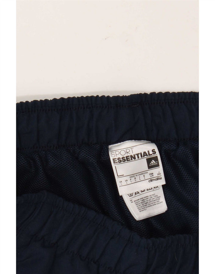 Shorts esportivos masculinos Adidas Climalite grandes poliéster azul marinho