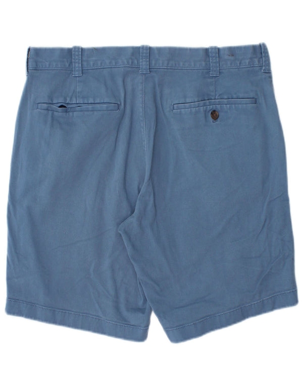 J. CREW Mens Chino Shorts W31 Algodão Azul Médio