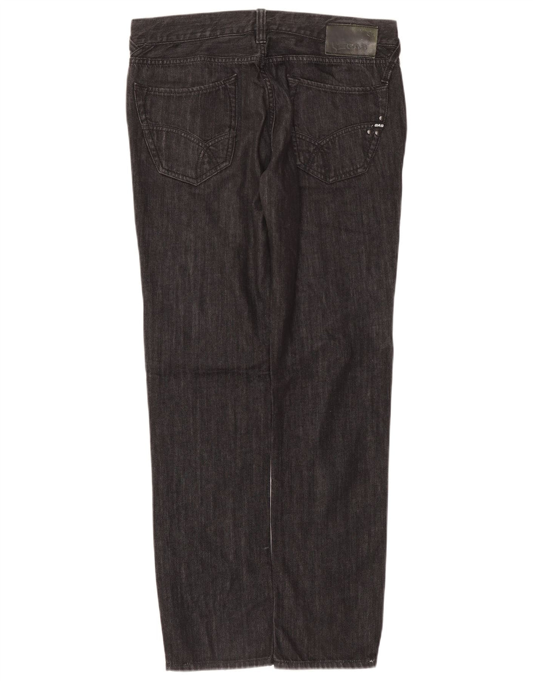 Gas Mens Straight Jeans W33 L34 Cinza Algodão