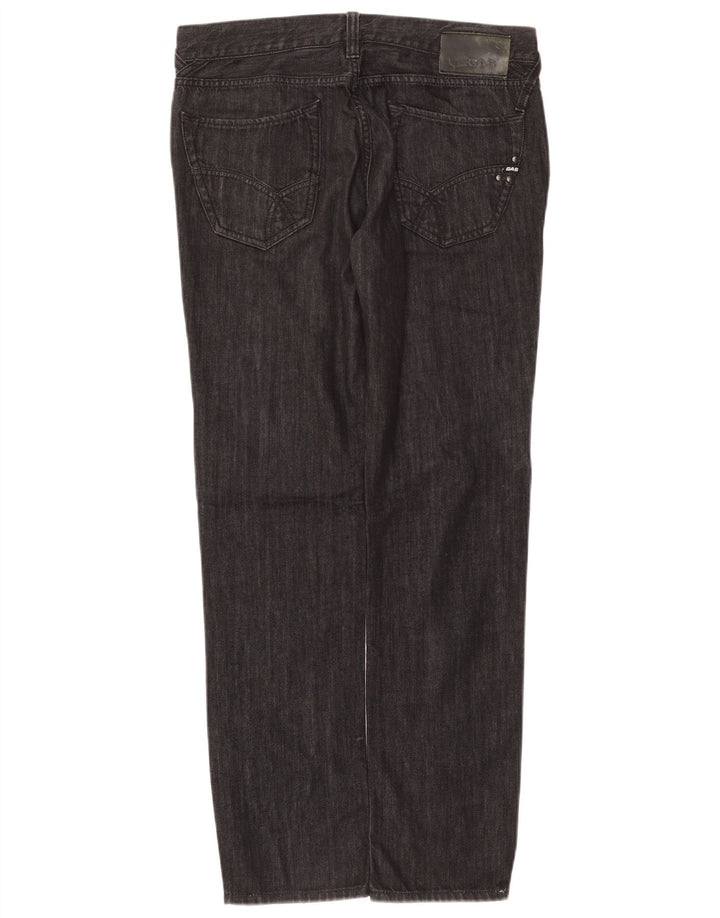 Gas Mens Straight Jeans W33 L34 Cinza Algodão