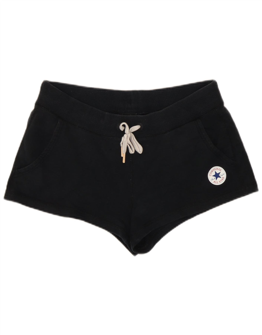 Converse Womens Sport Shorts UK 14 Médio Algodão Preto