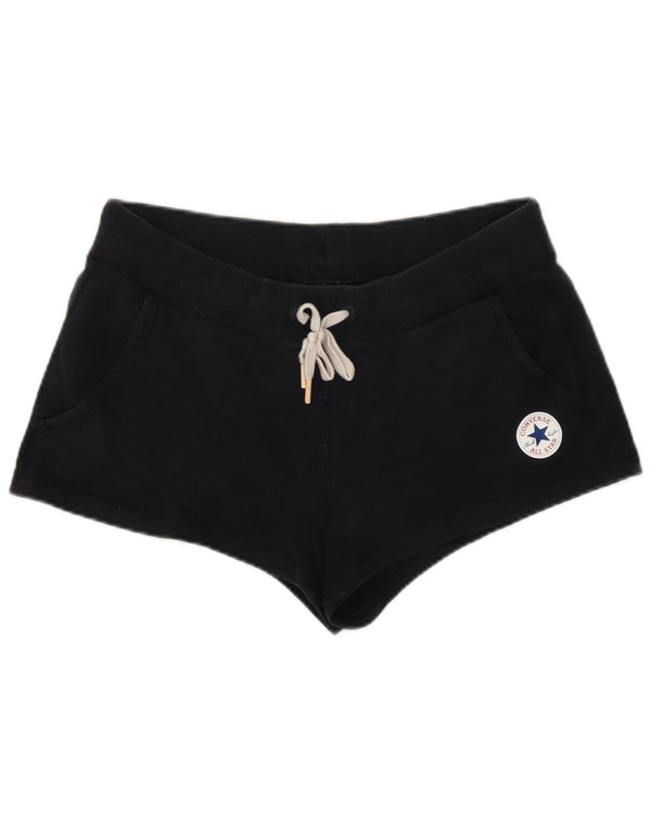 Converse Womens Sport Shorts UK 14 Médio Algodão Preto