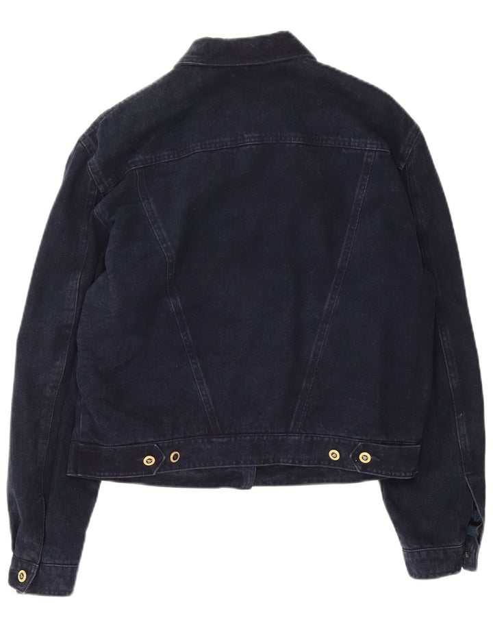 Jaqueta jeans feminina Roccobarocco IT 42 algodão azul marinho médio