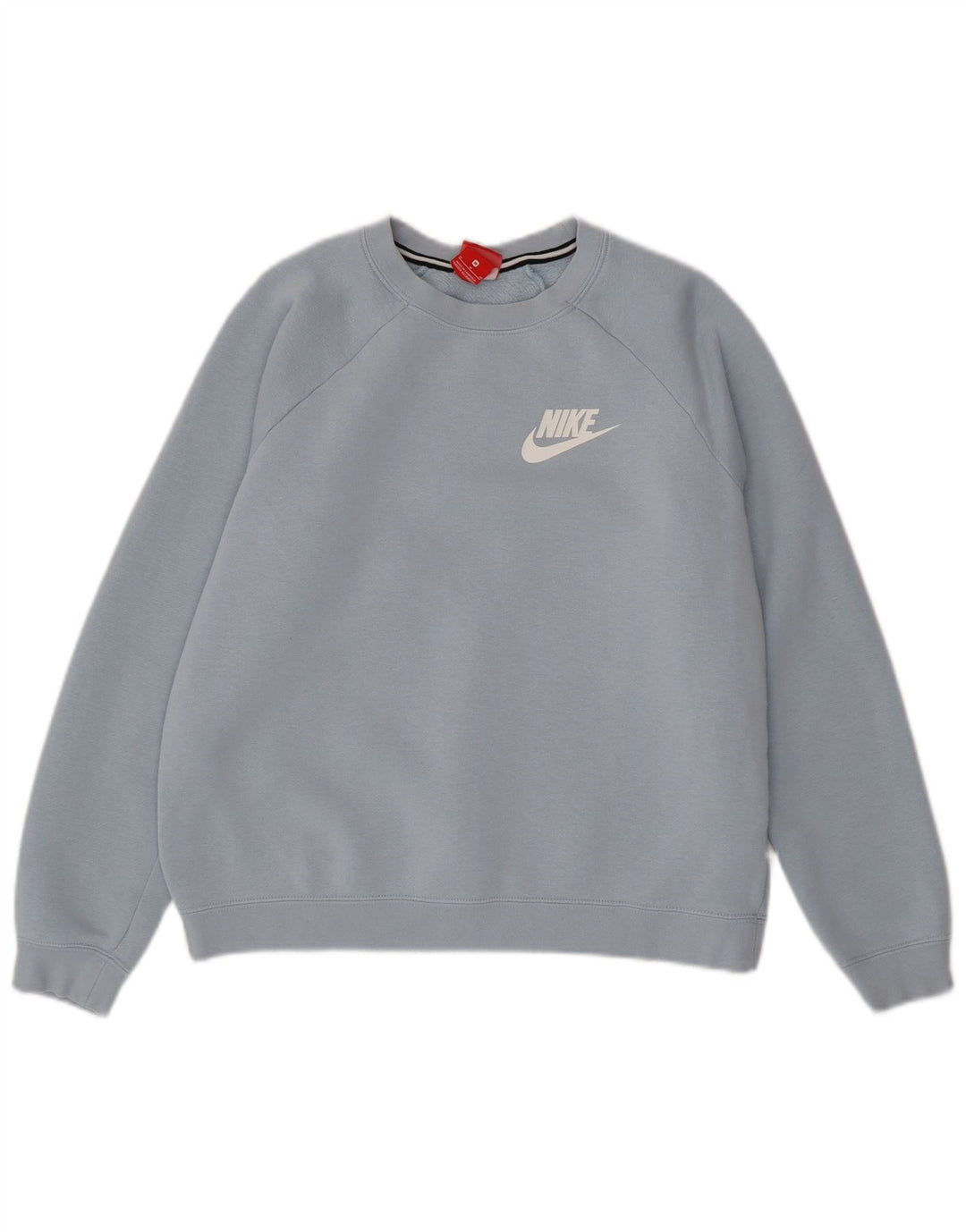 NIKE feminino solto ajuste moletom jumper UK 14 médio azul algodão
