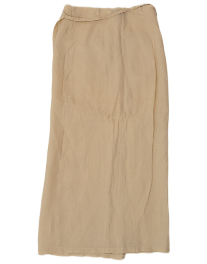 Saia feminina Maxi Wrap Chicca Testi pequena W26 linho bege