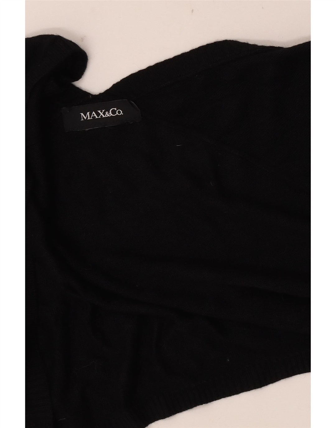 Top feminino de manga 3/4 da Max & Co. Reino Unido 10 pequeno preto