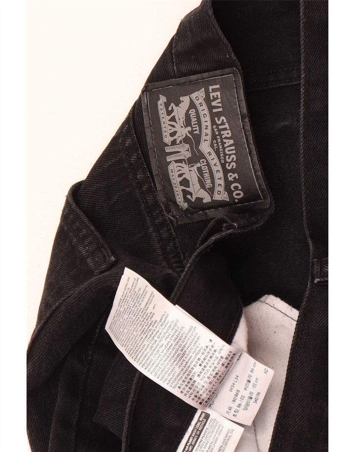 Calça jeans reta masculina Levi's W34 L34 algodão preto