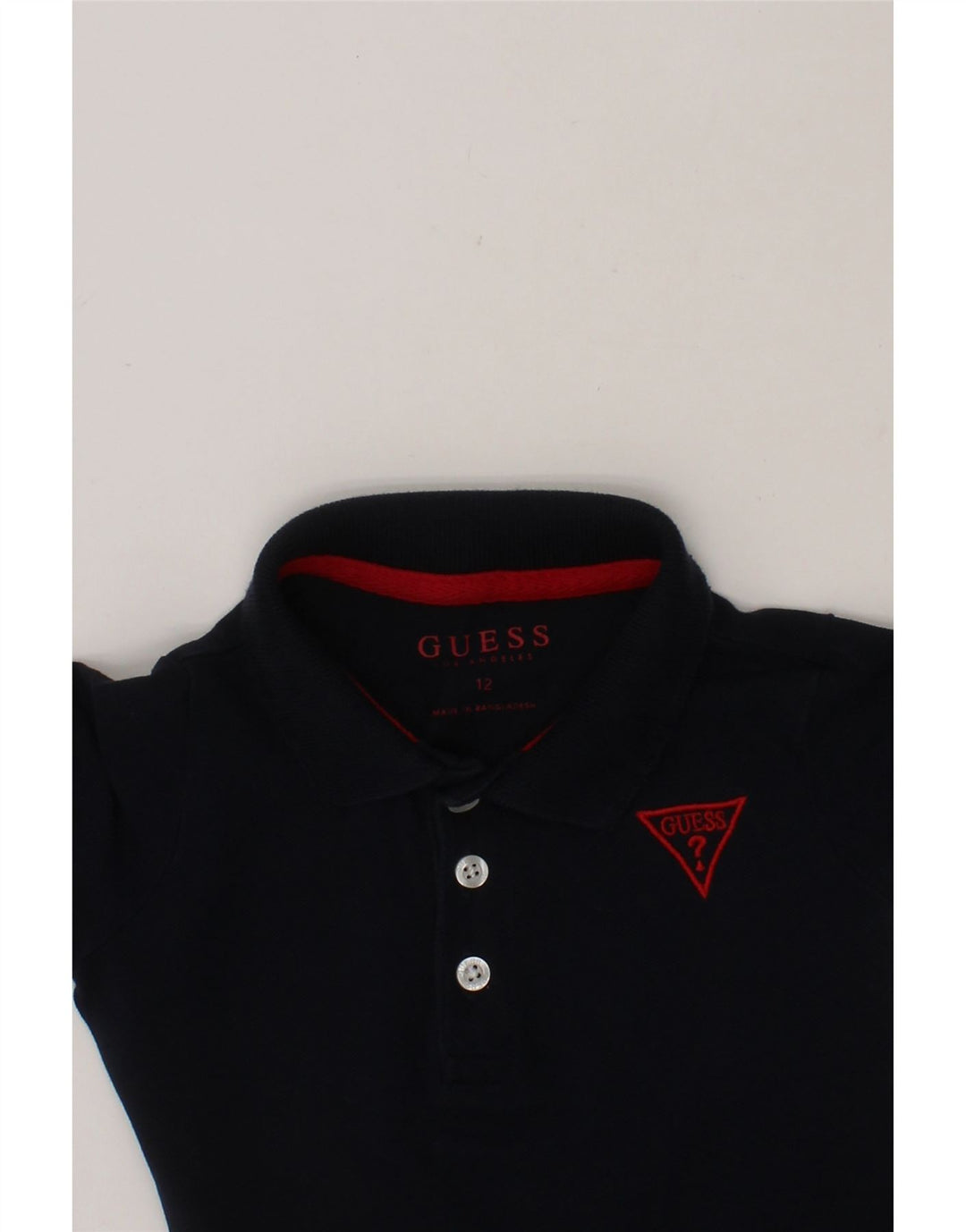 GUESS Baby Boys Polo Shirt 9-12 Months Navy Blue Cotton Vintage Guess and Second-Hand Guess from Messina Hembry 
