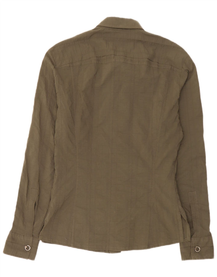 Camisa masculina Bikkembergs grande poliéster cáqui