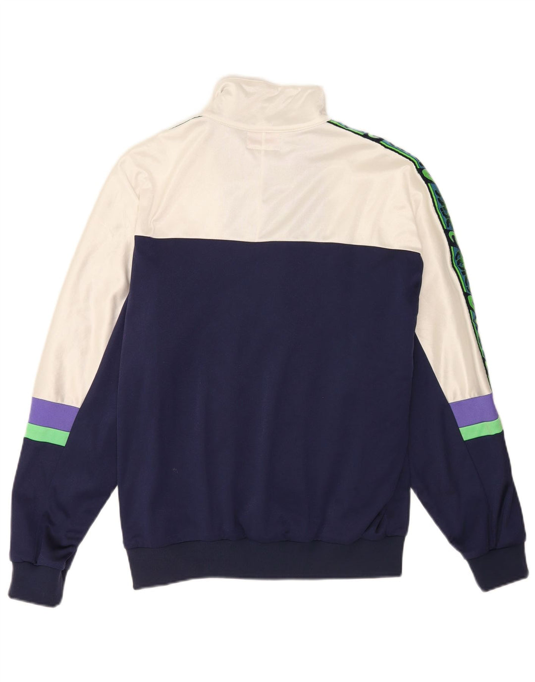 Asics Mens Graphic Tracksuit Top Jacket IT 52 Grande bloco colorido azul marinho