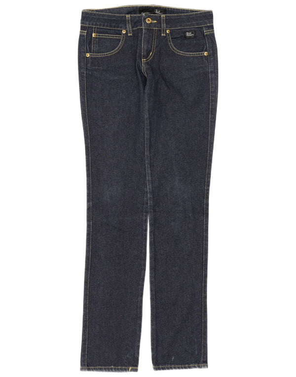 Roy Rogers Womens De Luxe Slim Jeans IT 38 XS W24 L32 Azul Marinho Algodão