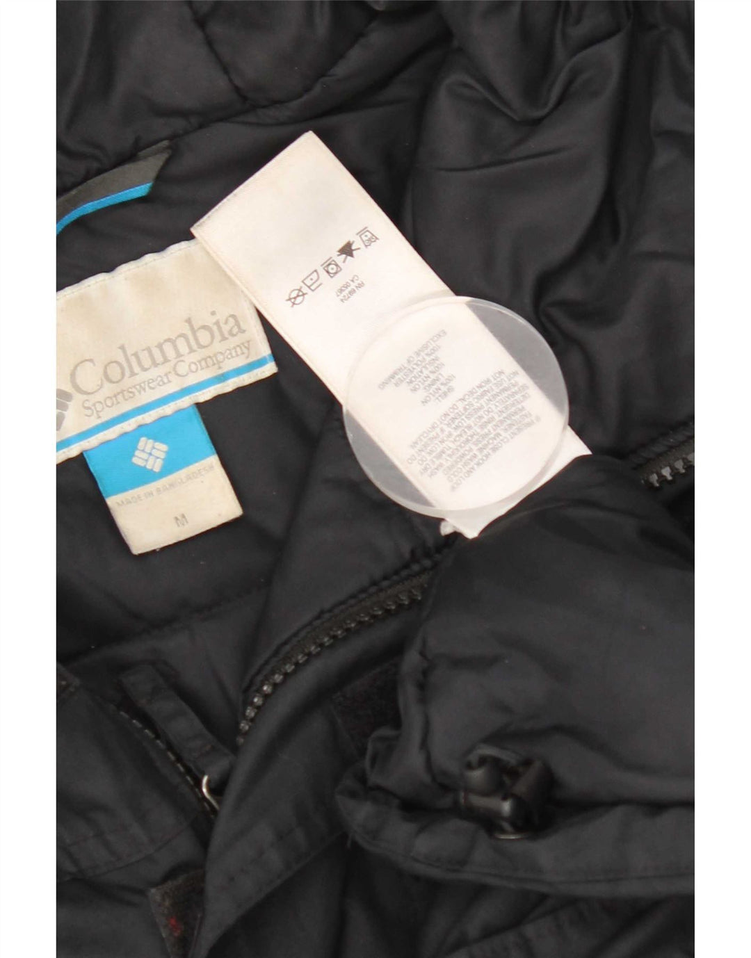 Columbia Mens Graphic Hooded Anorak Jacket UK 38 Médio Preto Nylon