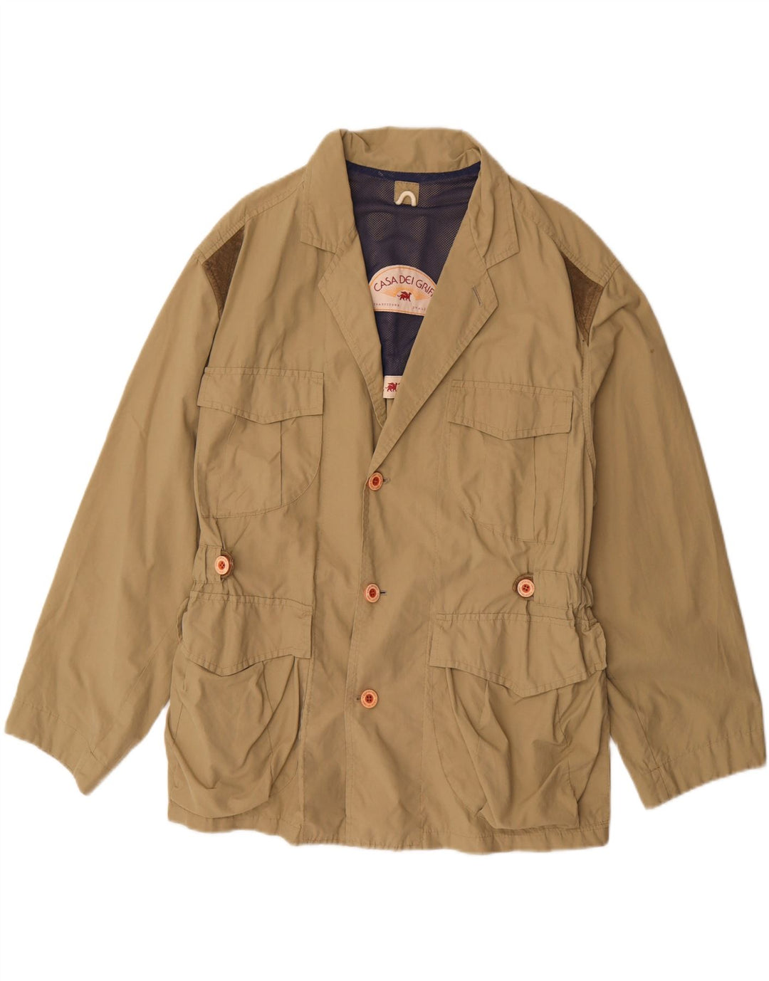 Jaqueta utilitária masculina VINTAGE UK 42 XL bege