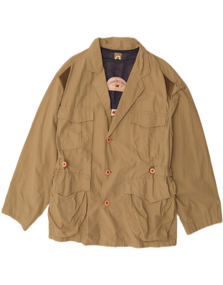 Jaqueta utilitária masculina VINTAGE UK 42 XL bege