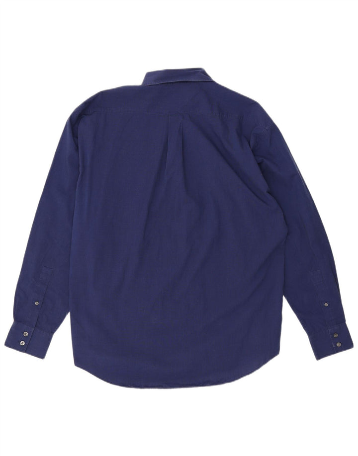 Camisa masculina Yves Saint Laurent grande algodão azul marinho