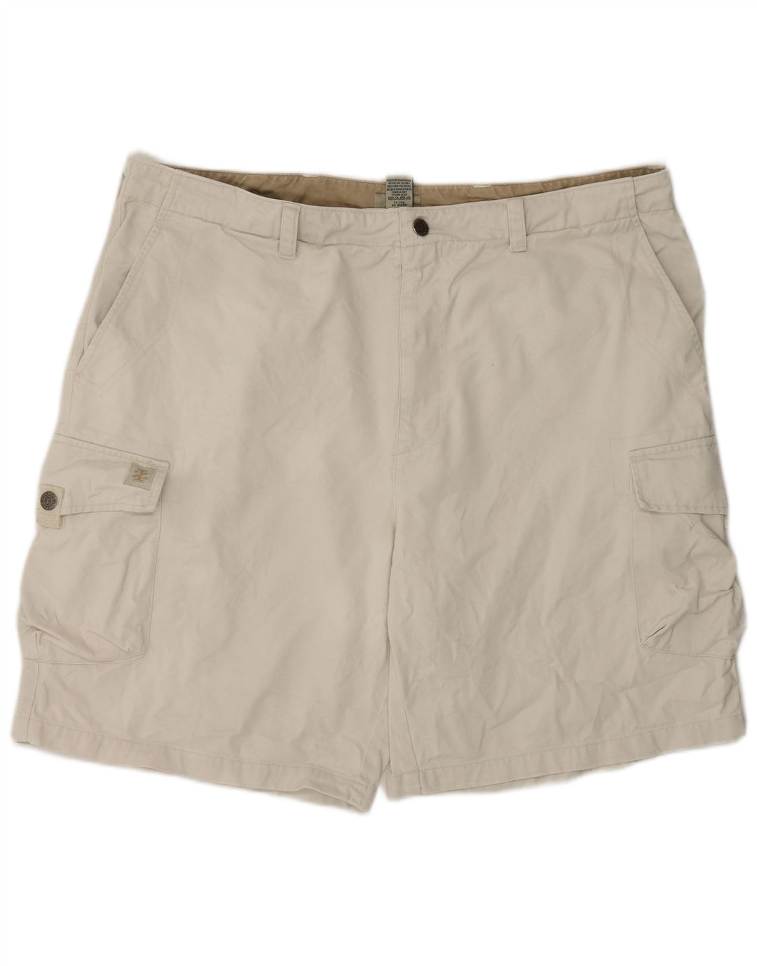 Shorts cargo masculino Izod W40 XL algodão bege