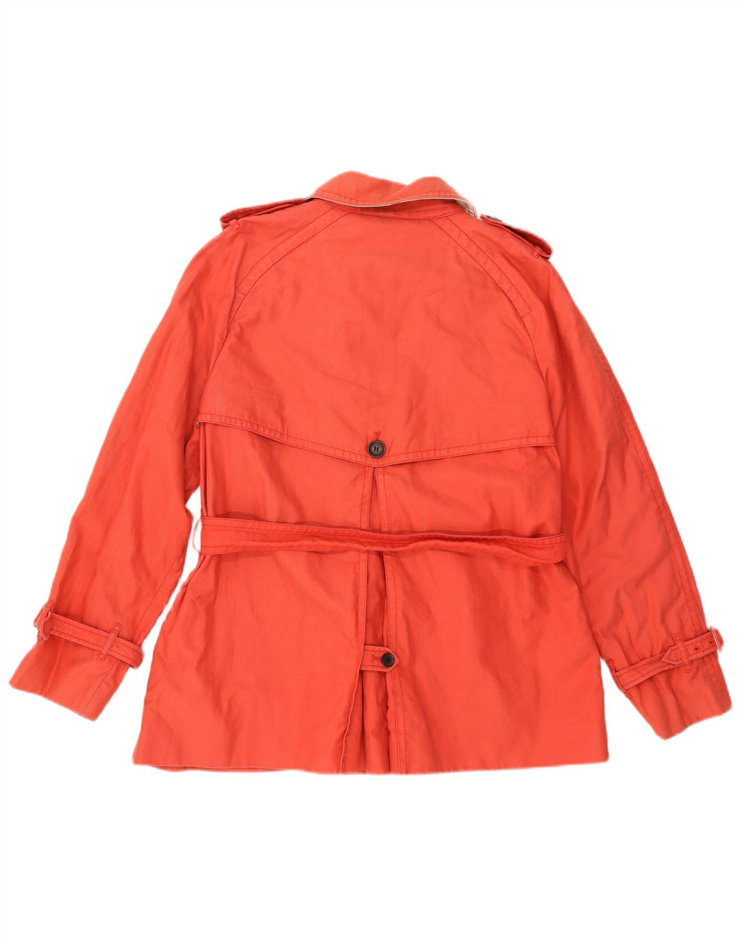 Trench coat feminino curto Coach UK 18 XL algodão vermelho