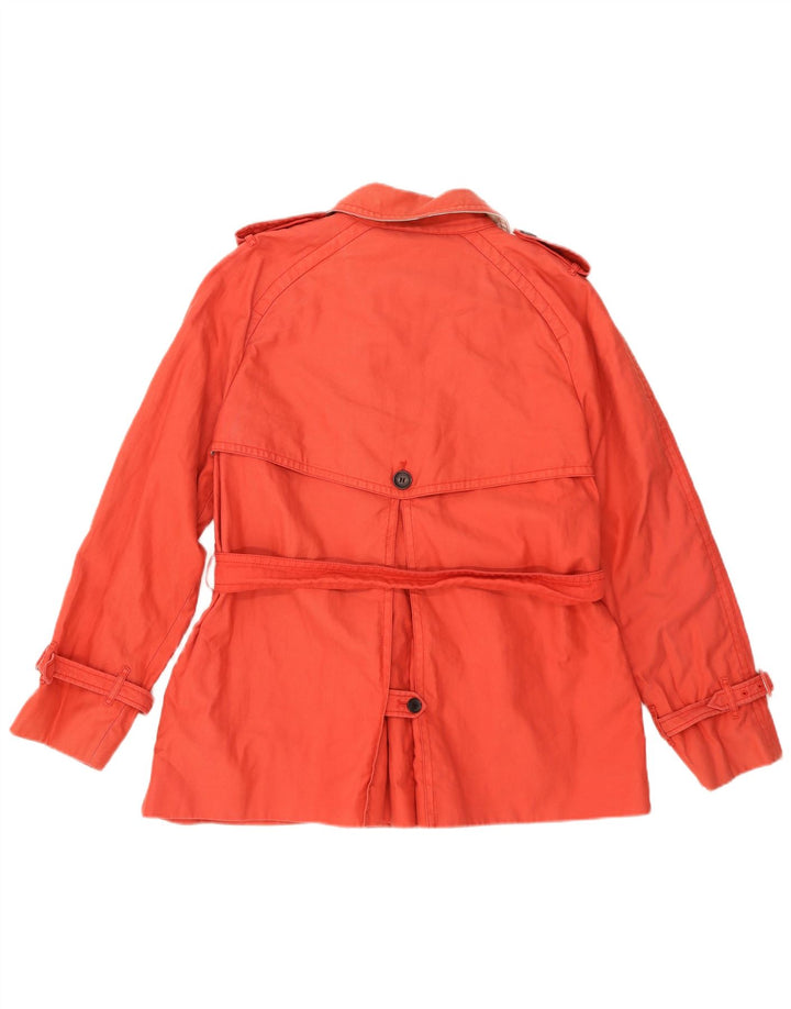 Trench coat feminino curto Coach UK 18 XL algodão vermelho