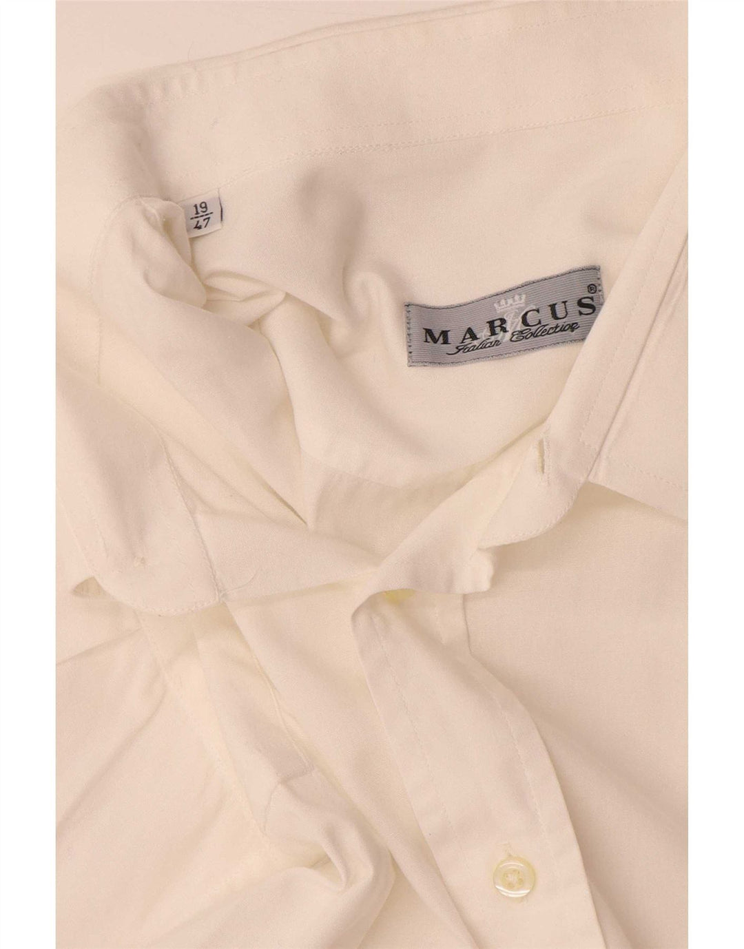 Camisa masculina Marcus tamanho 19 47 3XL branca