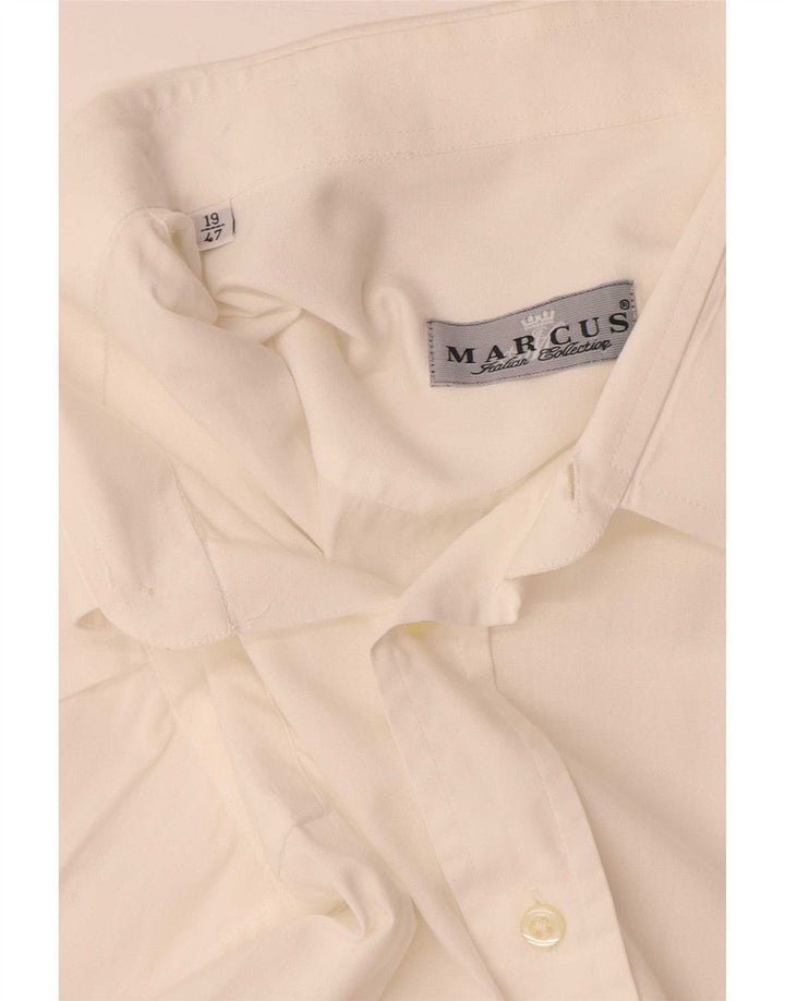 Camisa masculina Marcus tamanho 19 47 3XL branca