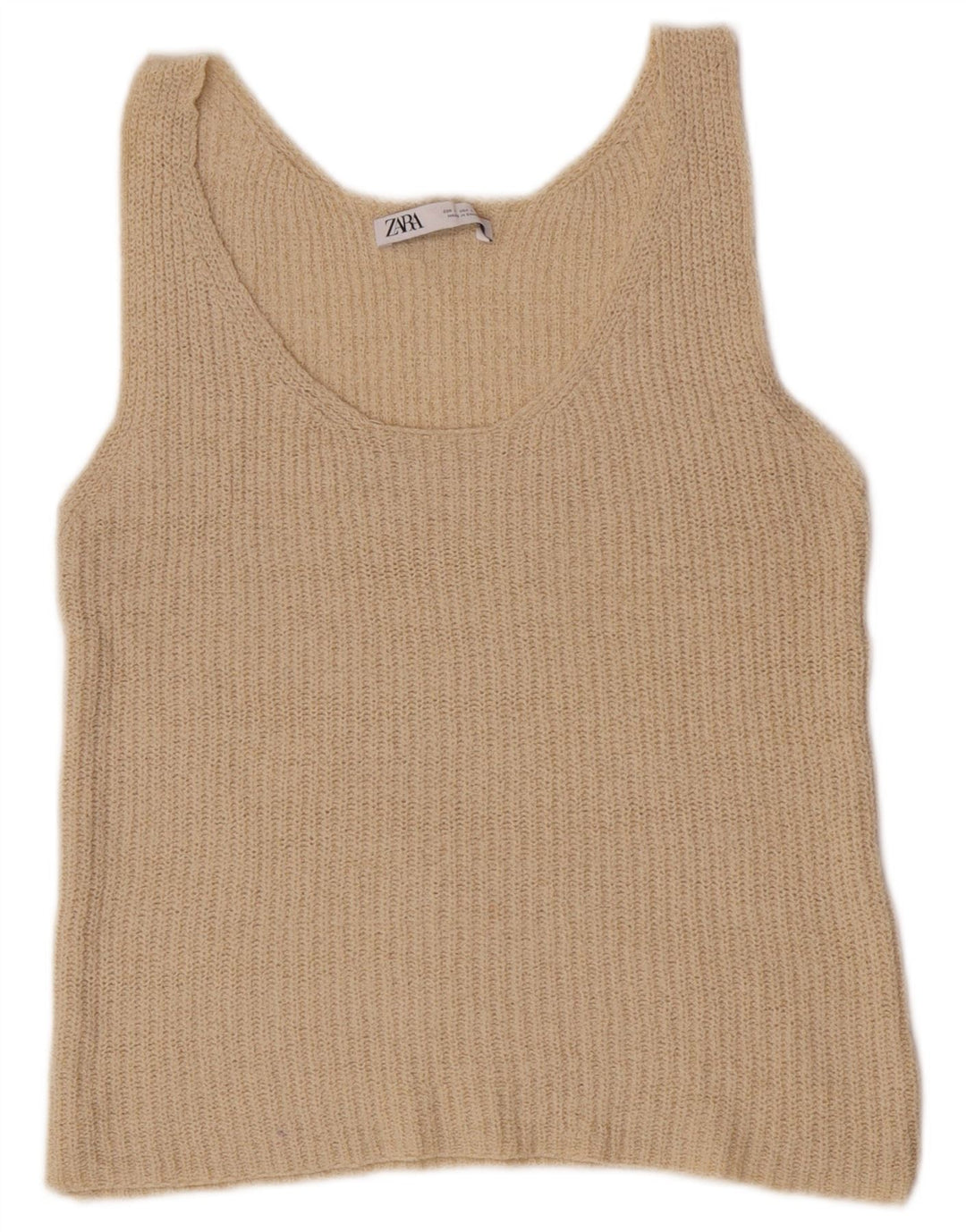Zara Womens Vest Top UK 14 Grande Bege