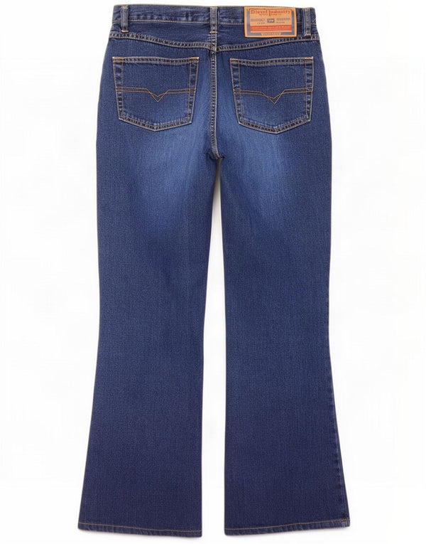 Diesel Womens Bootcut Jeans W31 L28 Algodão Azul