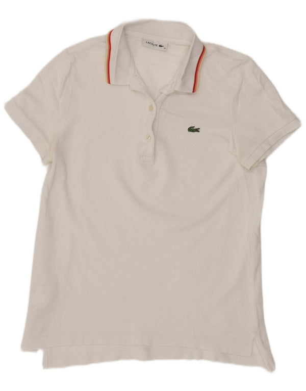 Camisa polo feminina Lacoste tamanho 38 médio branco
