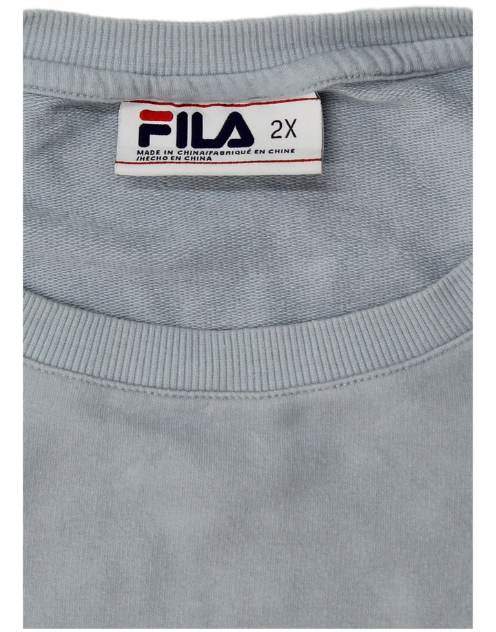FILA moletom feminino jumper UK 20 2XL algodão azul