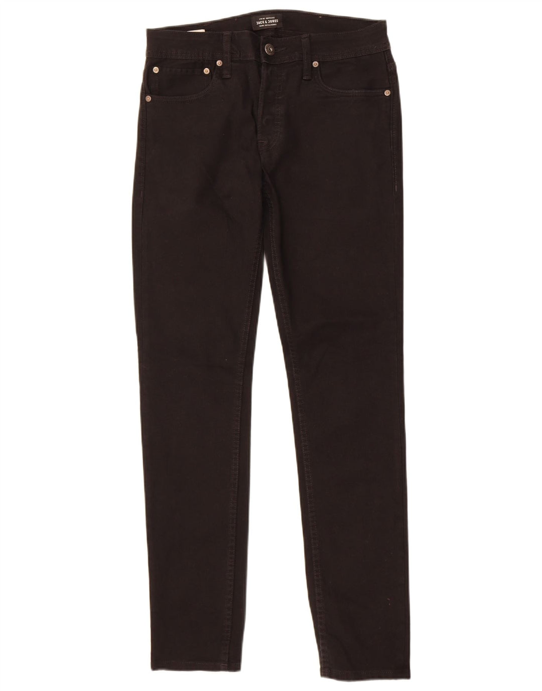 Jack & Jones Masculino Tim Slim Jeans W28 L32 Algodão Preto