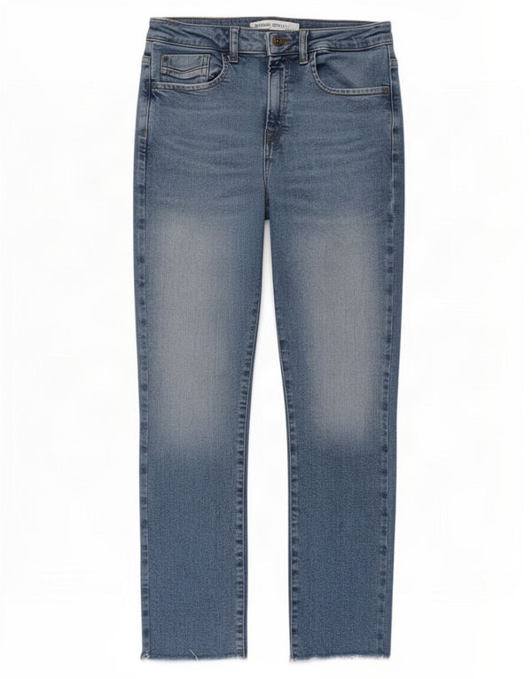 Calça jeans reta feminina Zara EU 38 pequena W28 L26 azul