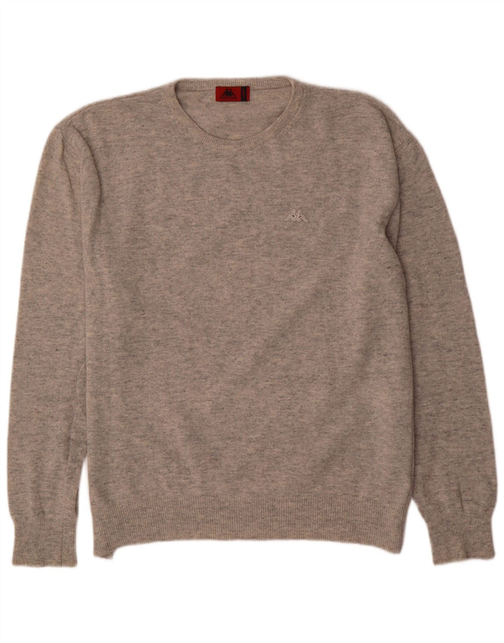 Suéter masculino Kappa com gola redonda XL lã cinza