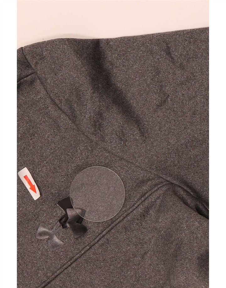Under Armour Masculino Cold Gear Zip Neck Pulôver Treino Top Pequeno Cinza