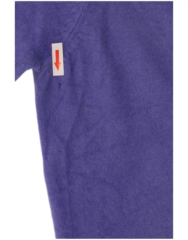 Suéter feminino Marks & Spencer Autograph com decote em V Reino Unido 12 médio roxo