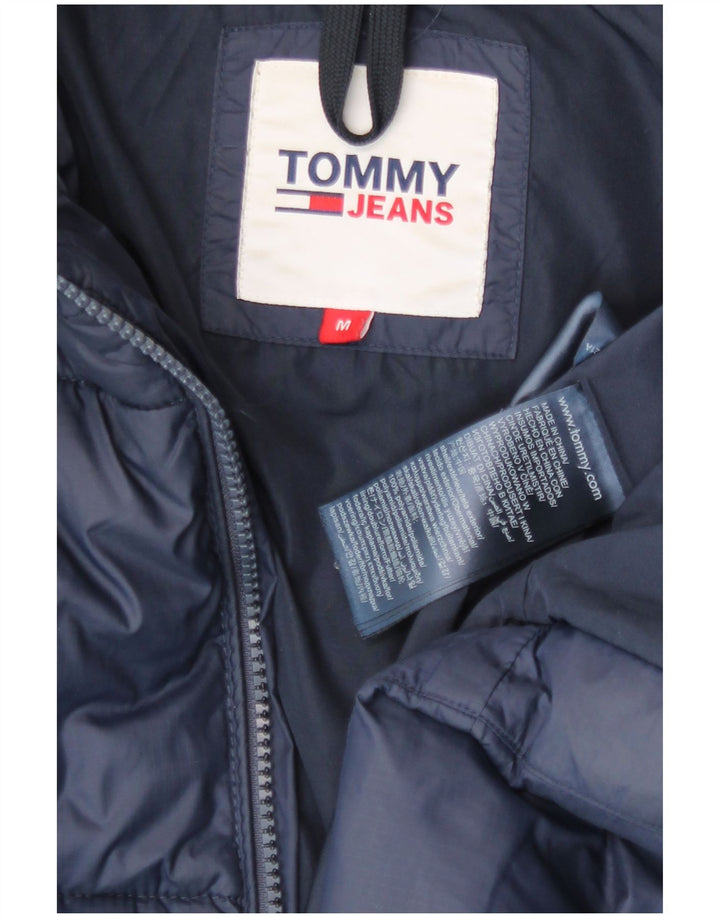 Jaqueta acolchoada feminina Tommy Hilfiger UK 14 médio azul marinho poliamida