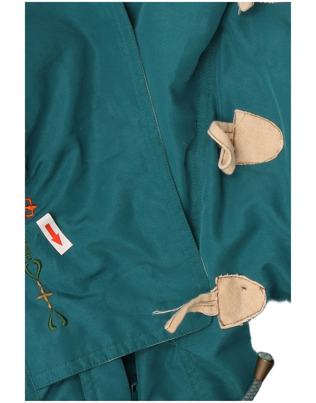 Jaqueta acolchoada com capuz feminina vintage UK 18 XL azul poliéster