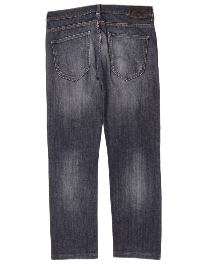 Lee Mens Powell Straight Jeans W33 L30 Azul Algodão