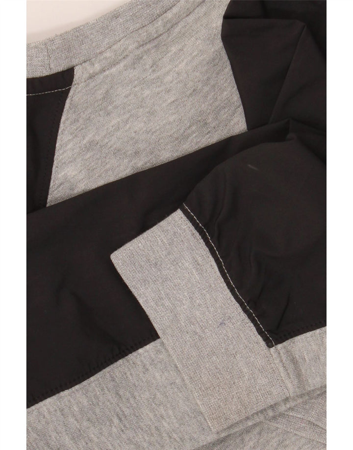 NIKE Boys Graphic Sweatshirt Jumper 10-11 Anos Médio Cinza Colourblock