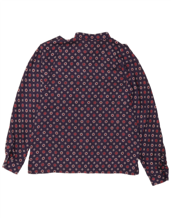 Camisa militar feminina Alexander EU 40 médio azul marinho geométrico