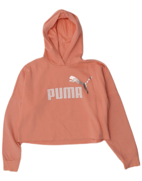 Suéter Puma feminino Crop Graphic com capuz 13-14 anos algodão rosa