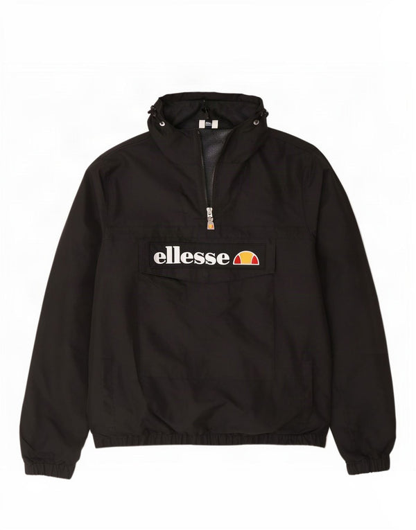 Ellesse Mens Graphic Hooded Anorak Jacket UK 40 Grande Preto Esportes