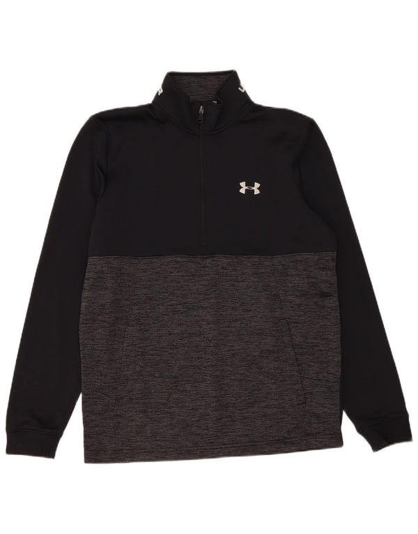 Under Armour Masculino Cold Gear Moletom Jumper Médio Preto Colorblock