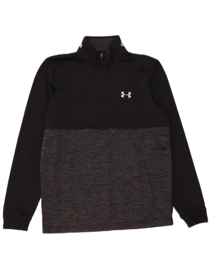 Under Armour Masculino Cold Gear Moletom Jumper Médio Preto Colorblock