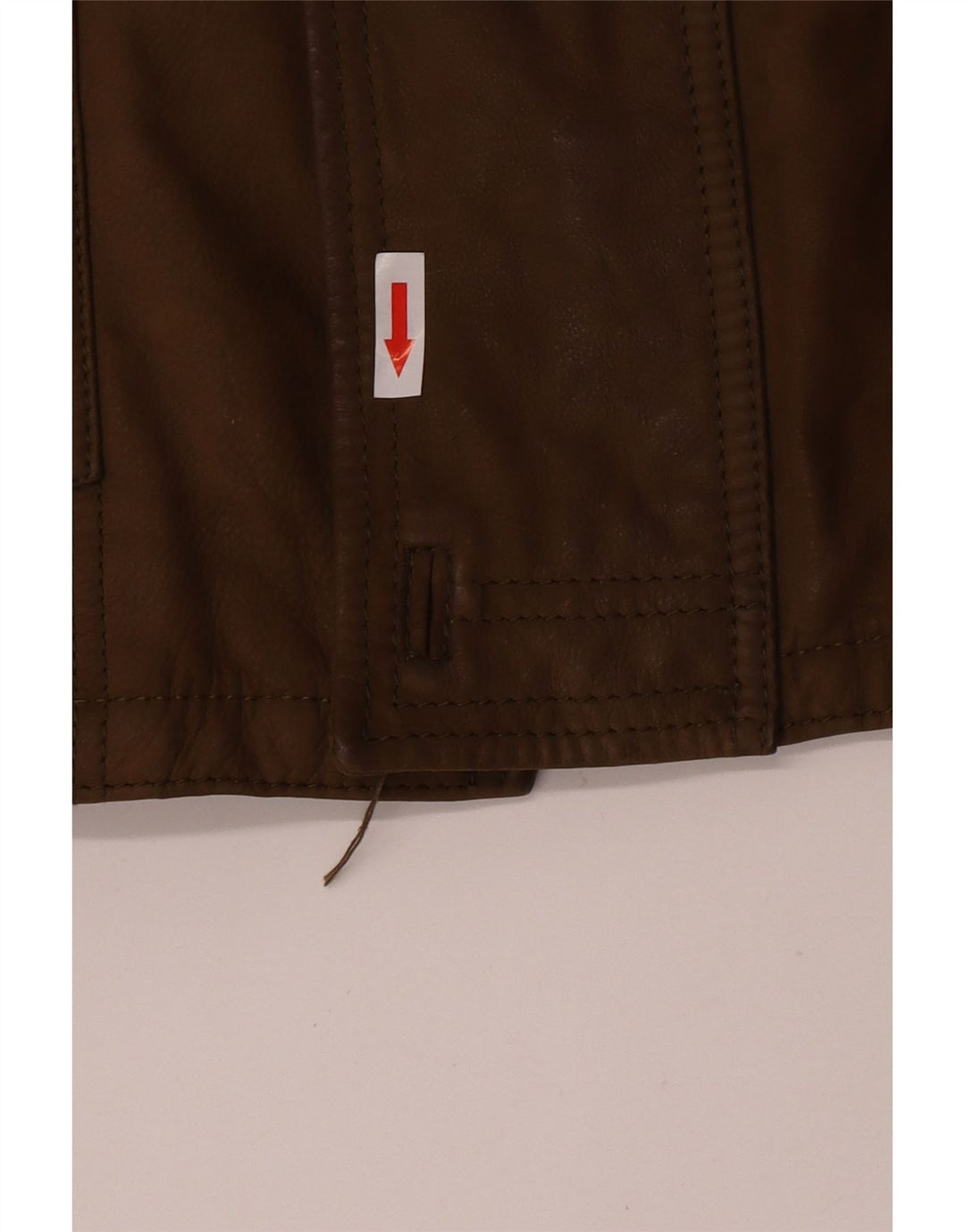 Casaco de couro masculino Martin Eden IT 50 grande couro cáqui